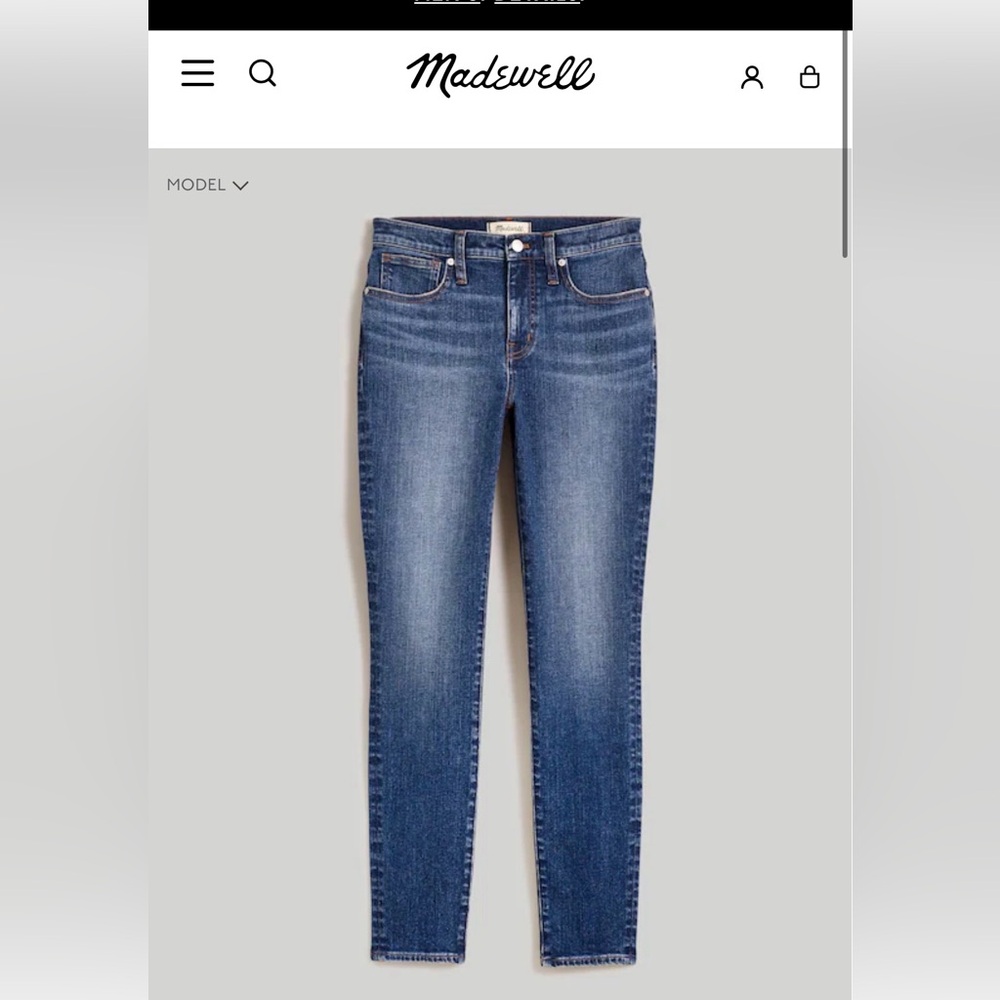 Madewell Women's 9 inch mid-rise Skinny Jeans. W32